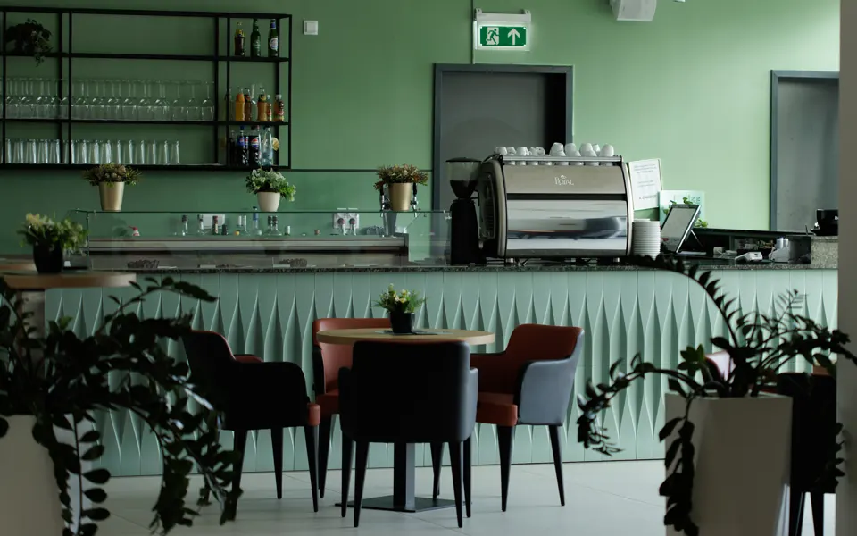 Gourmet catering and dining setup